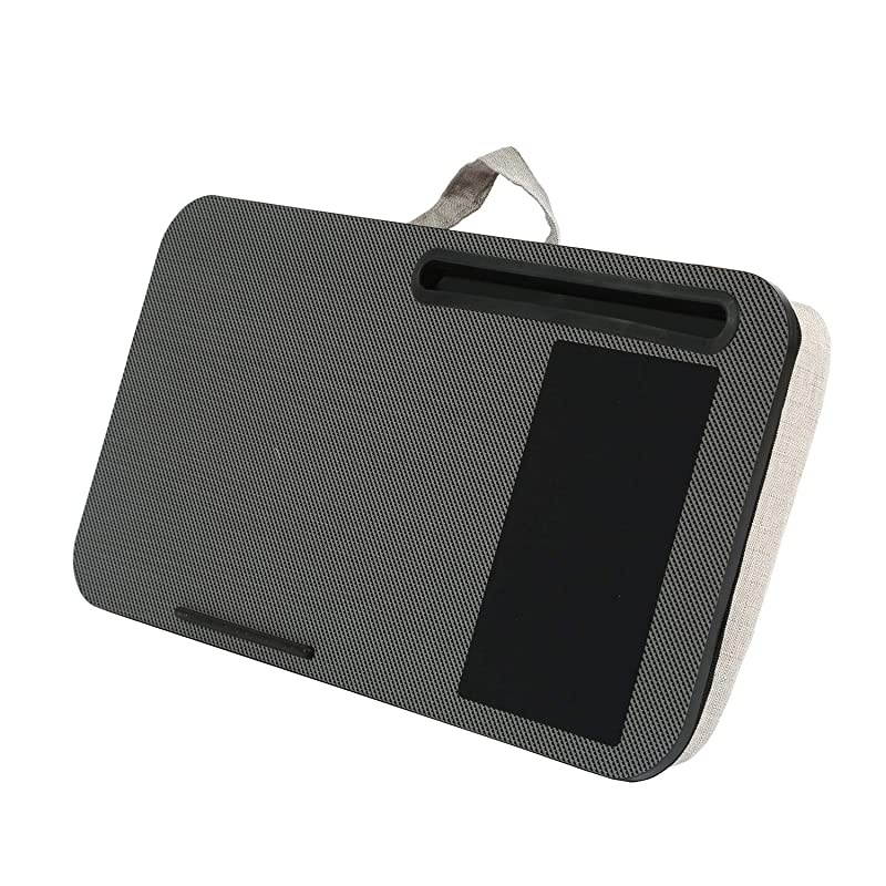 Lap Desk for Laptop with Builtin Mouse Pad and Cellphone Tablet HolderFits up to 15 LaptopGrey