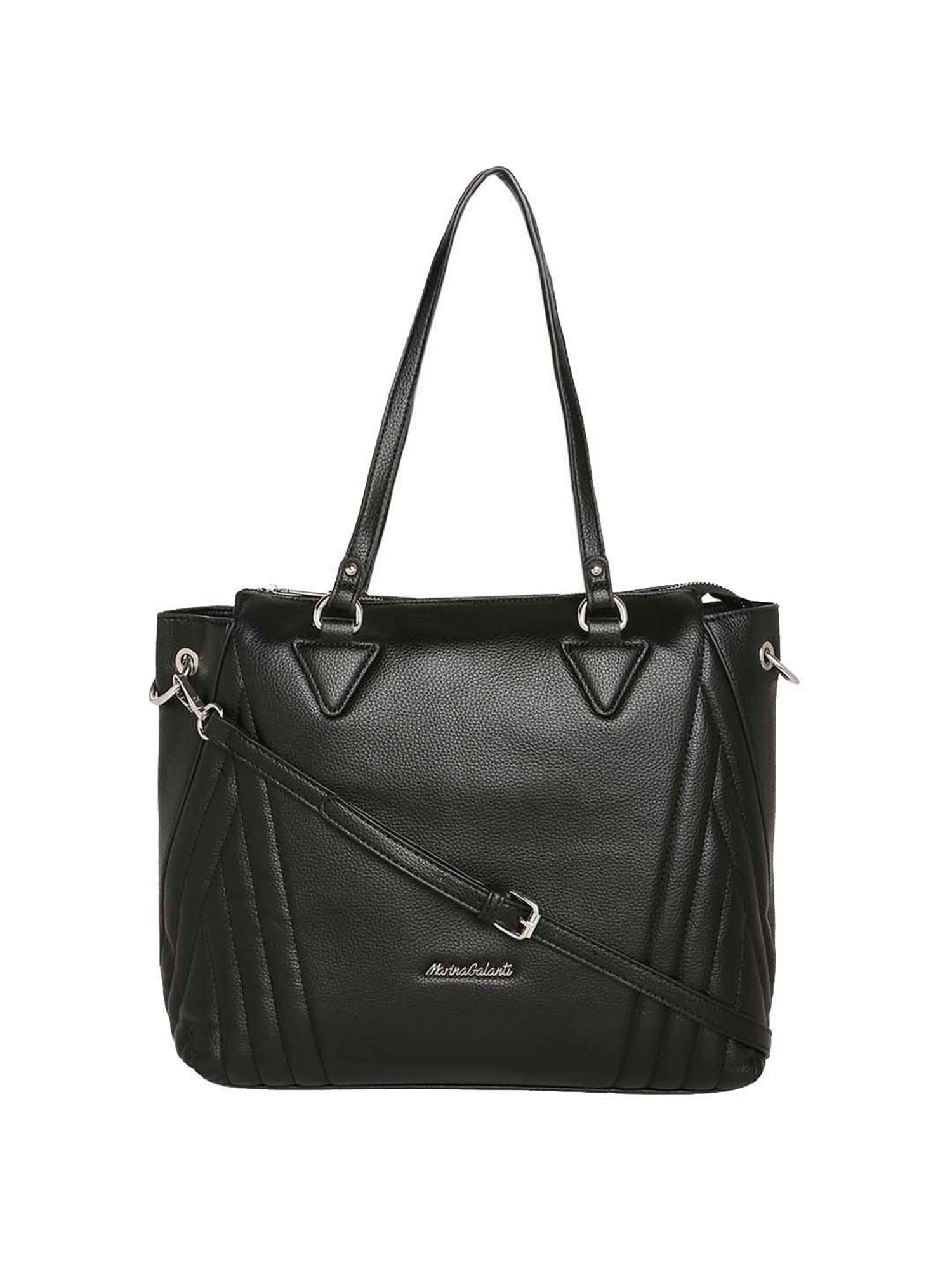 Marina Galanti Black Quilted Medium Tote Handbag