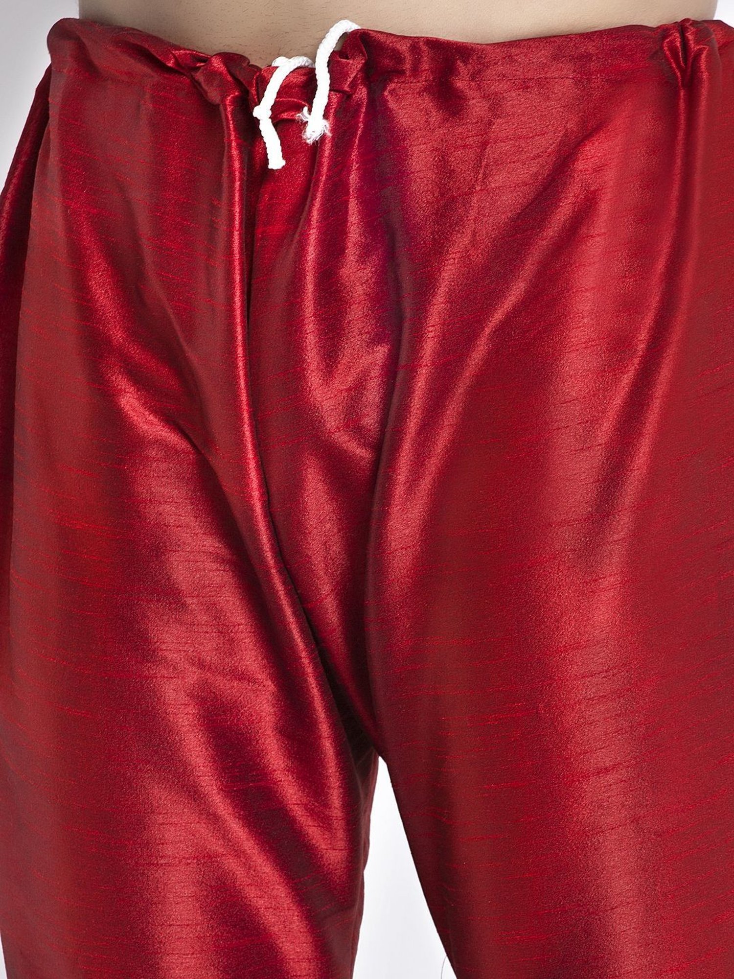 Benstoke Maroon & Multicolor Regular Fit Geometric Kurta Set With Jacket