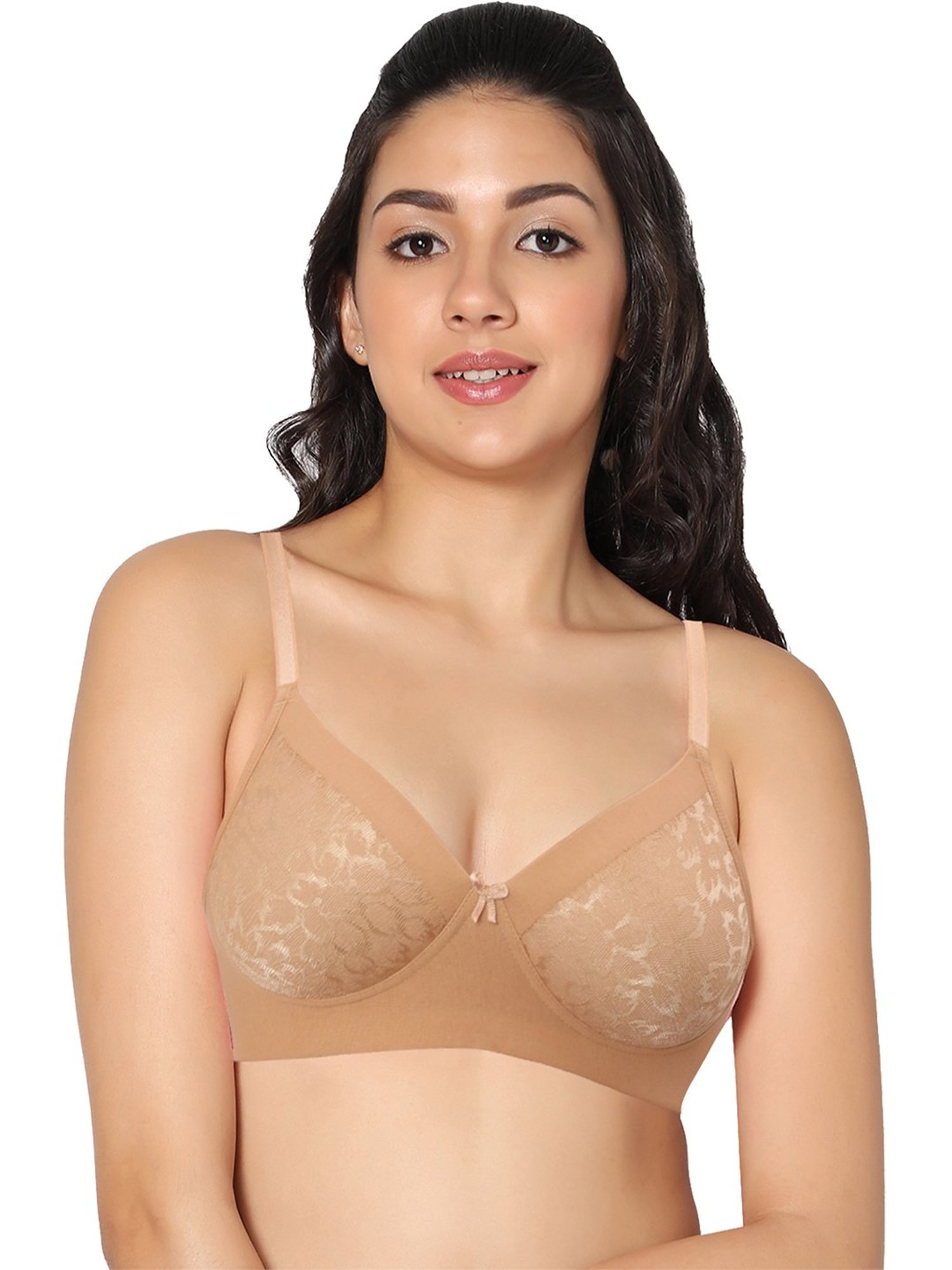 IN CARE Beige & Peach Non-Wired Full Coverage Push-Up Bra - Pack of 2