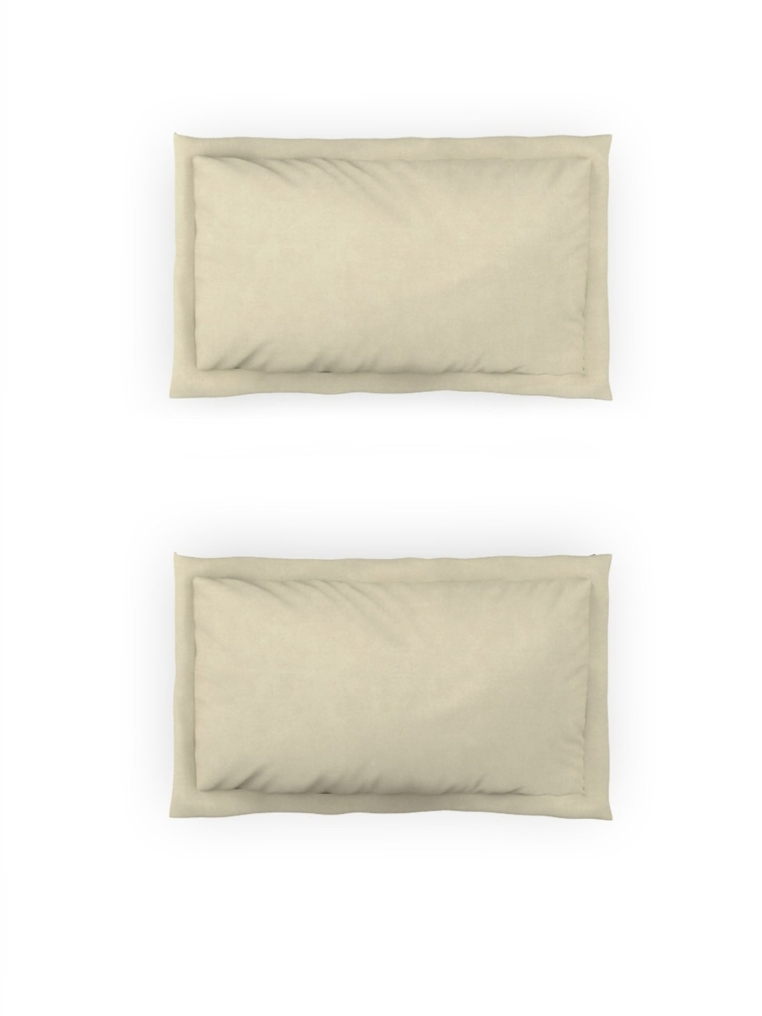 DDecor Solid Beige 180 TC Cotton King Fitted Bed Sheet With 2 Pillow Covers