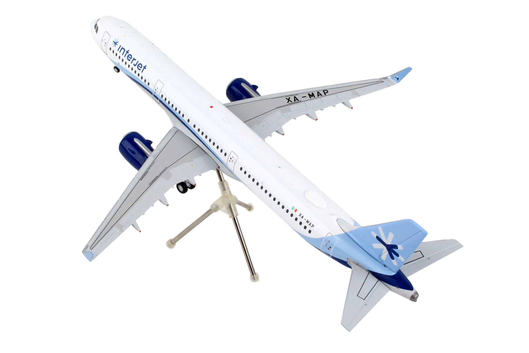 Airbus A321neo Commercial Aircraft "American Airlines" (N413AN) Gray with Striped Tail 1/400 Diecast Model Airplane by GeminiJets