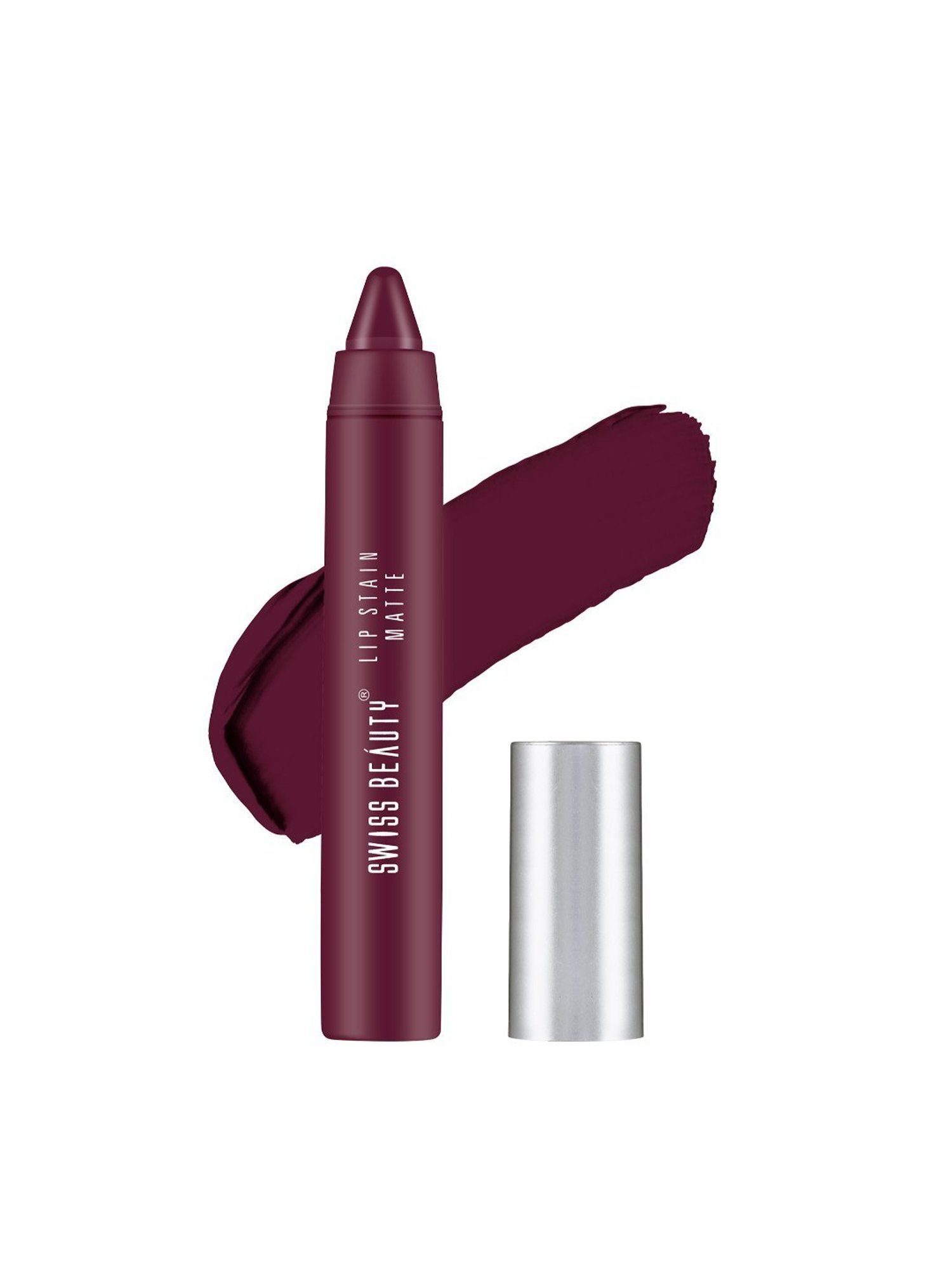 SWISS BEAUTY Lip Stain Matte Lipstick Berry - 3.4 gm