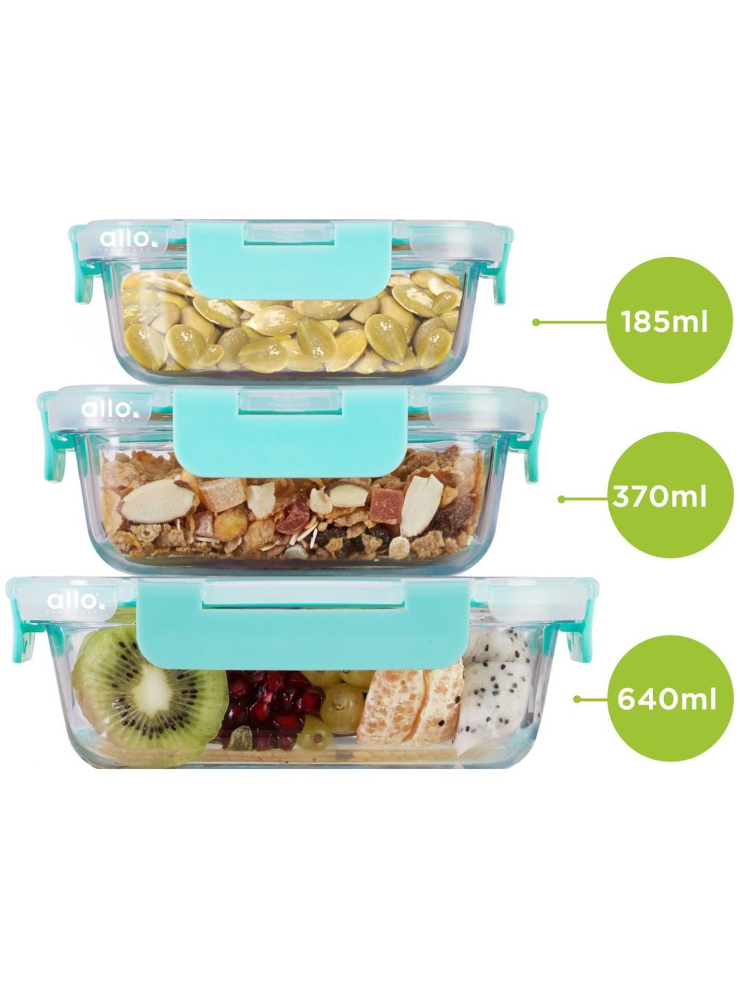 Borosilicate Glass Containers with Lids Microwave Safe Container for Glass Food Storage Containers