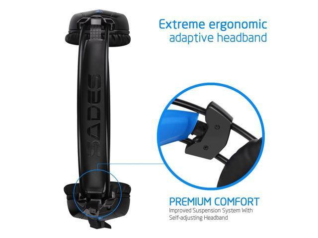 Sades SA921 Gaming Headsets 3.5mm Jack for PS4 Mac PC iPhone mobile Phone Laptop headphone with Microphone