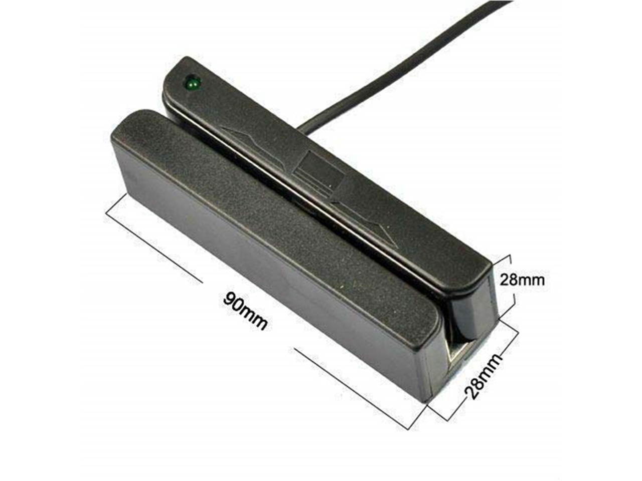 Lpyoo Credit Card Reader Portable USB 3-Track Magstripe Stripe MSR90 1/2/3 Tracks Credit Card Reader