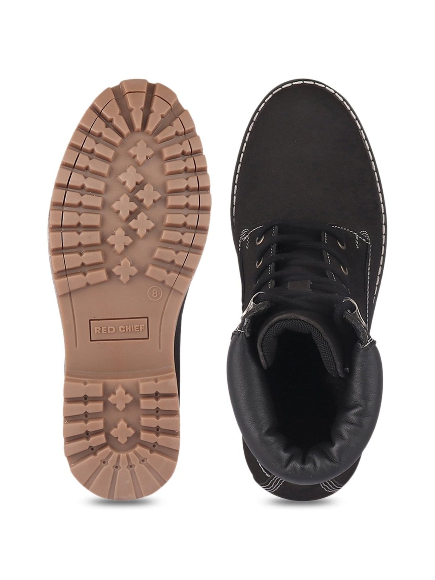 Red Chief Men's Black Derby Boots