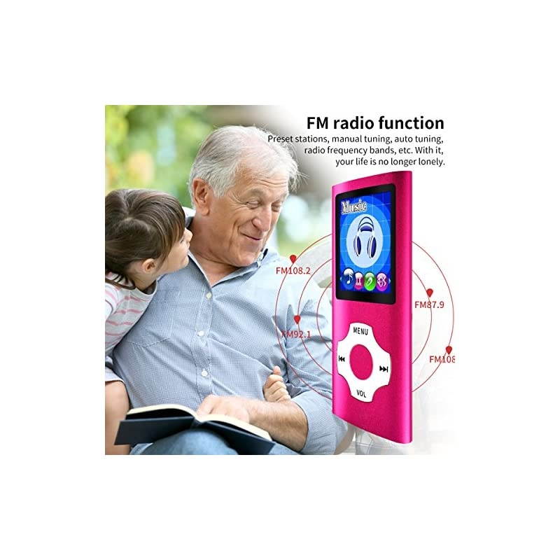 MP3/MP4 Portable Player,1.8 Inch LCD Screen,Max Support 64GB,Pink
