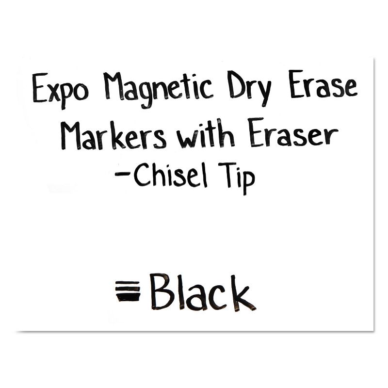 EXPO Magnetic Dry Erase Marker Chisel Tip Black 4/Pack 1944729