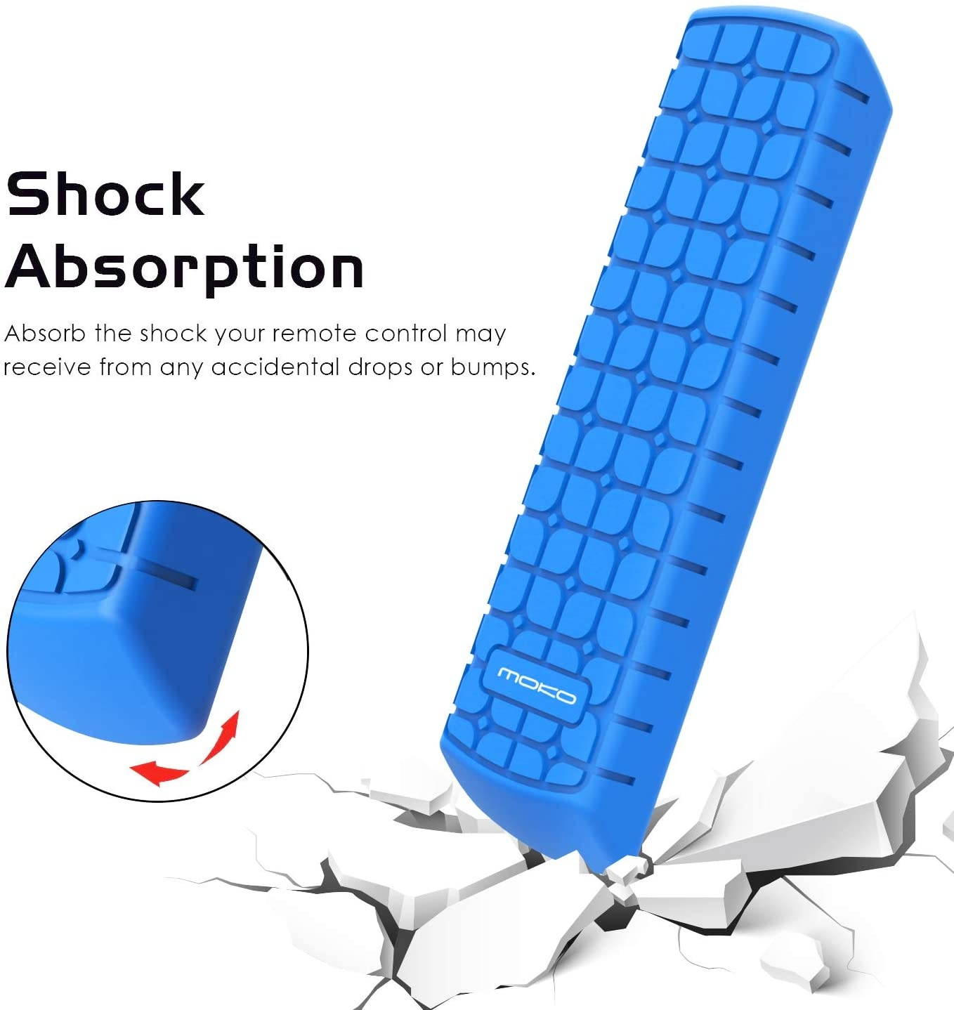 MoKo [2 Pack Protective Remote Case Fit with Fire TV Stick Lite 2020, Fire TV Stick 4K, Fire TV Cube, Fire TV (3rd Gen) with 5.6" Alexa Voice Remote (2nd Gen), [Anti-Slip] Shockproof Silicone Cover