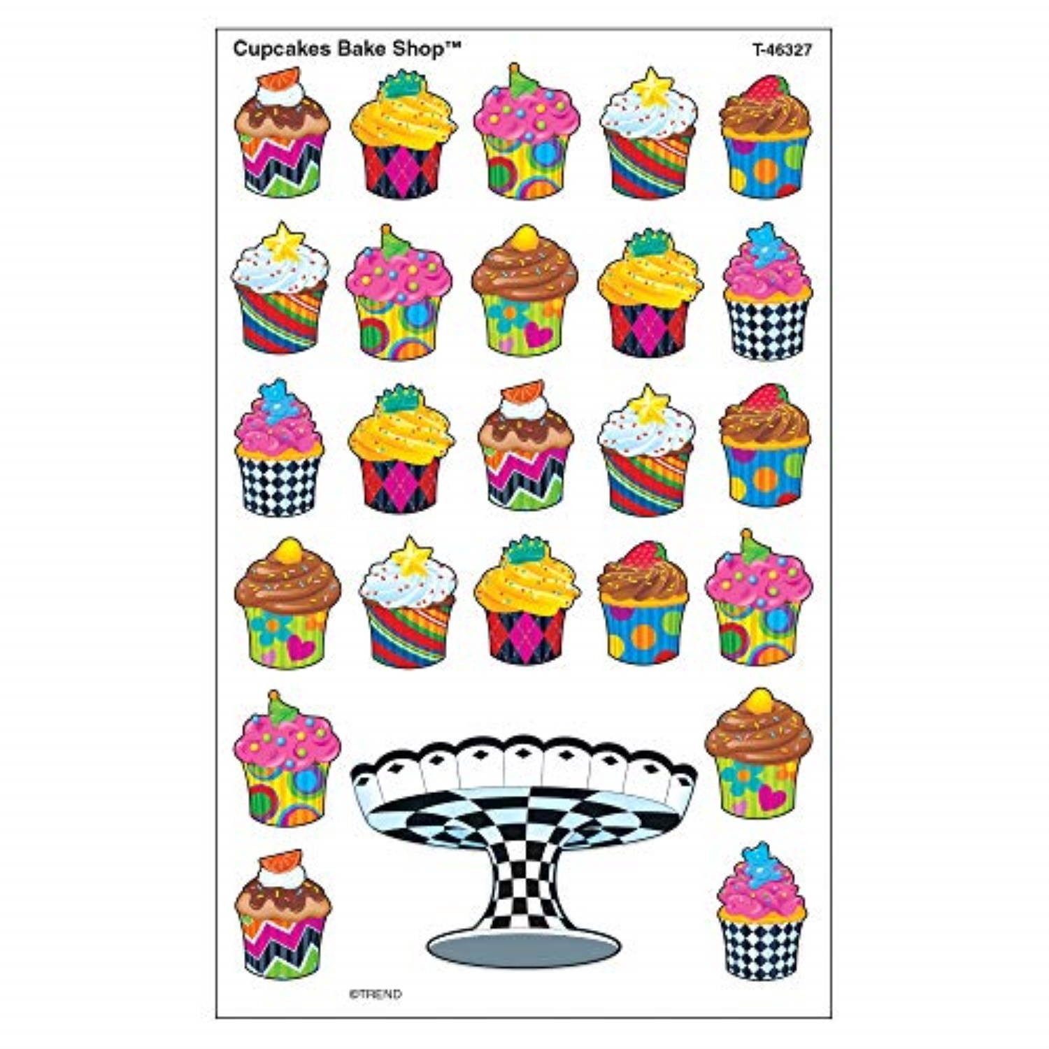 Trend Enterprises Inc. T-46327 Cupcakes Bake Shop Supershapes Stickers Large