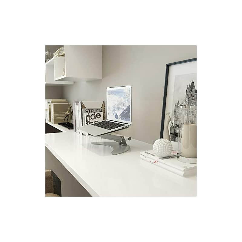 Laptop Stand Notebook Stand Aluminum Portable Laptop Holder Cooling Portable PC Stand Silver