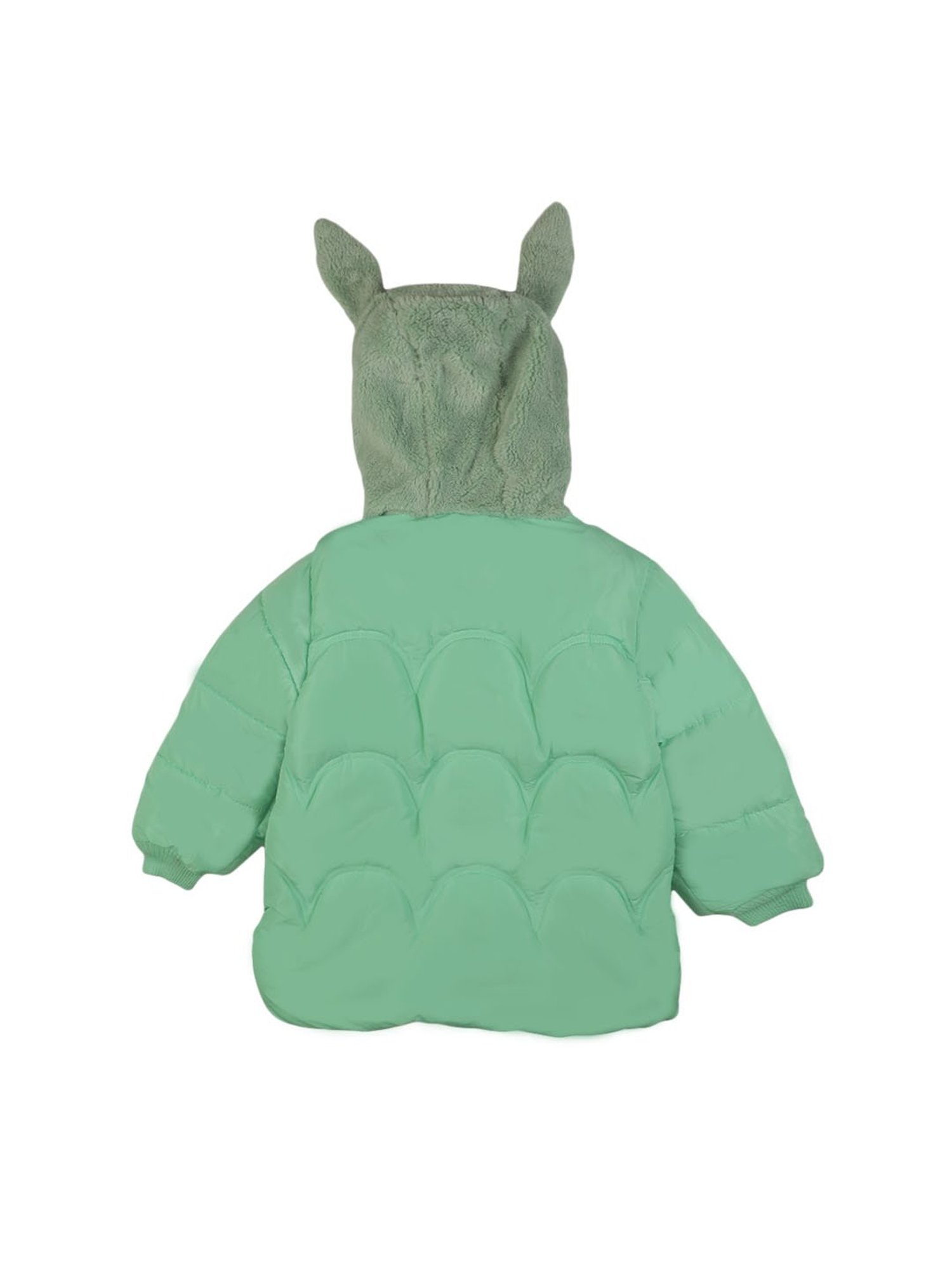 Passion Petals Kids Green Quilted Jacket