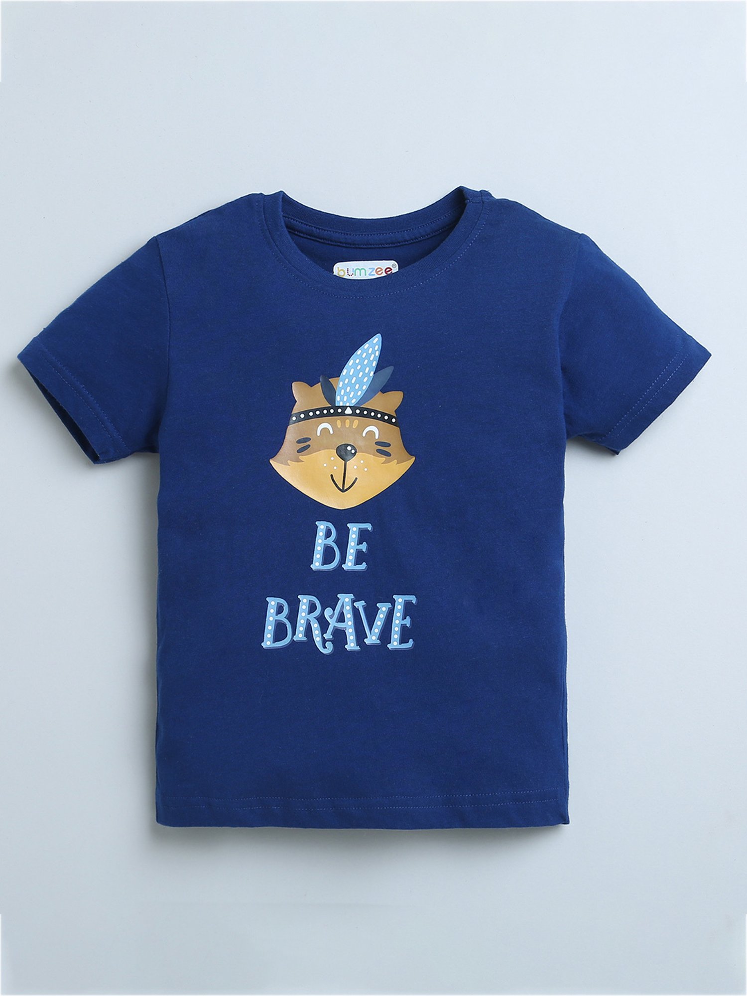 Bumzee Kids Green & Navy Printed T-Shirt (Pack Of 2)