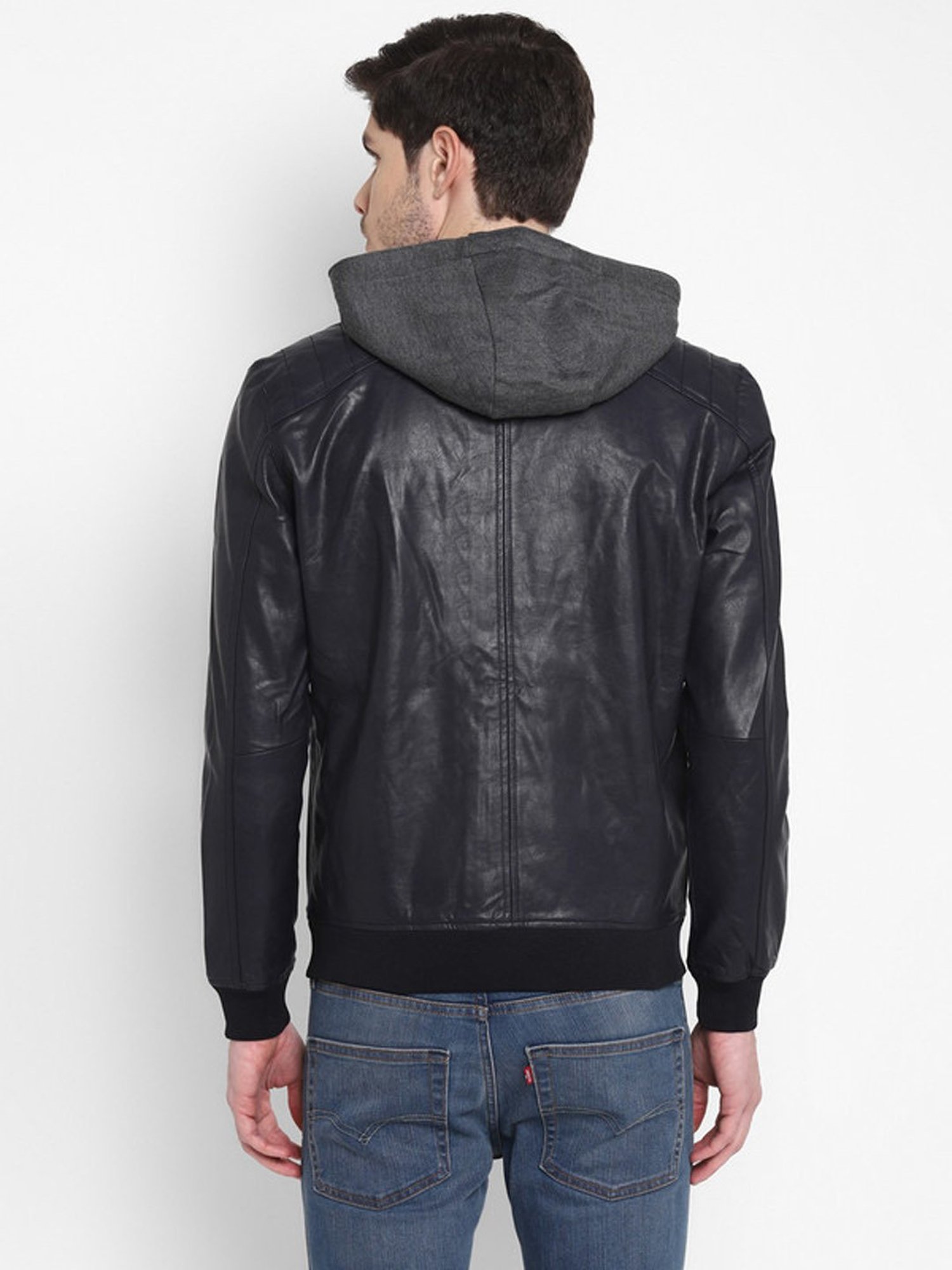 Turtle Black Regular Fit Hooded Jacket