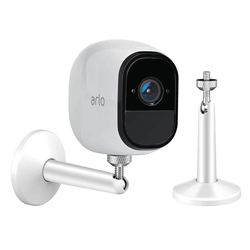 Arlo Camera Mount  Rustproof Water Proof Security Wall Mount for Wyze Cam Pan Oculus Sensor Arlo Pro Arlo Pro 2 HTC Vive Base Station Netatmo and Other 14 Cameras 1 Pack White
