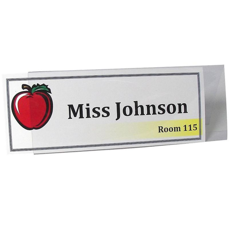 C-Line Tent Card Holders 4 1/4" x 11" Rigid Heavyweight Clear Plastic 25/Box 87507