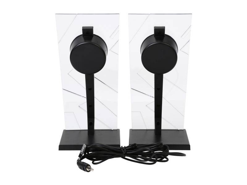 GOgroove BassPULSE Computer Speaker System with Blue LED Glow Lights & Powered Subwoofer - Works with PC, Apple MAC, ASUS, Acer, Alienware, CybertronPC, Dell, HP & More Computers