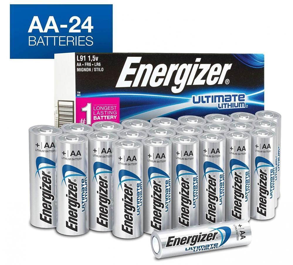 Energizer AA Lithium Batteries, Ultimate Double A Battery, (24 Count)