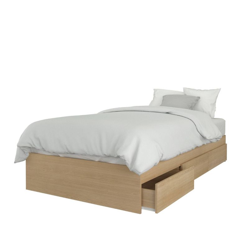 Twin 2pc Parody Bedroom Set Natural Brown - Nexera