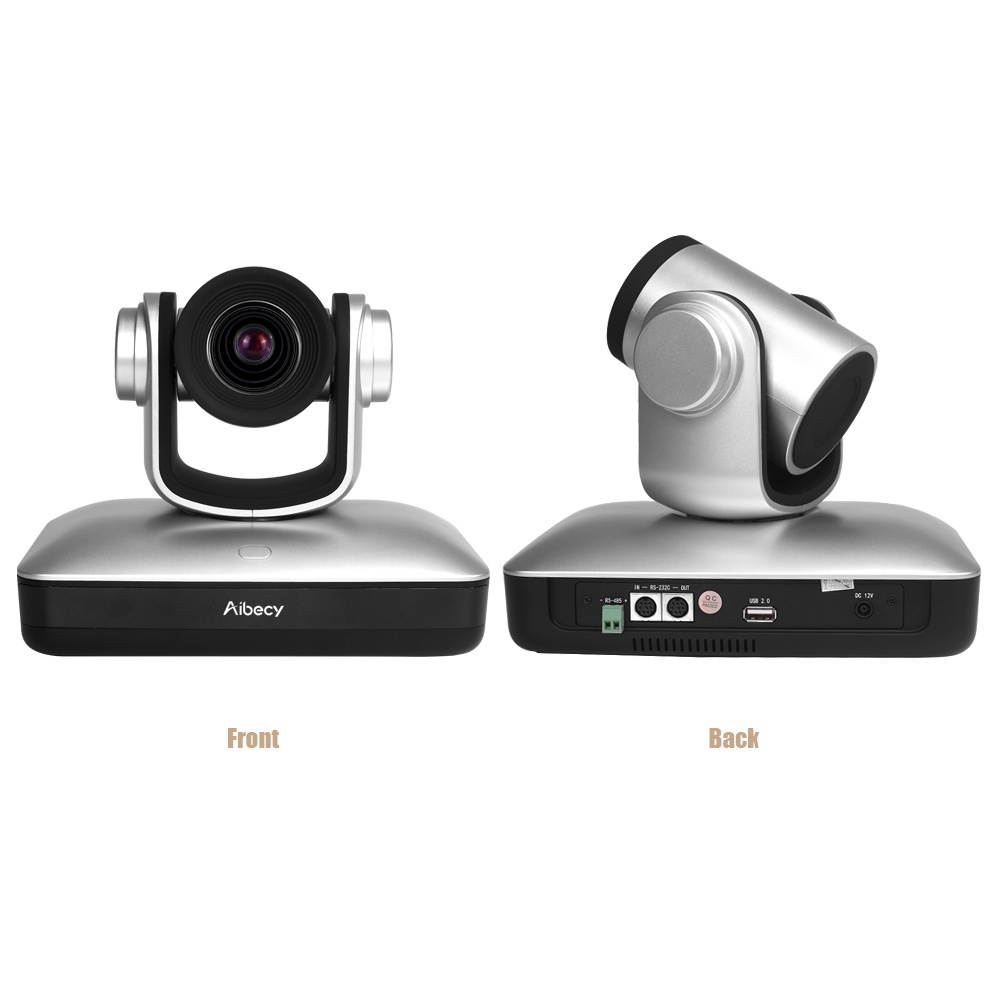Aibecy HD Video Conference Cam Conference Camera Full HD 1080P Fixed Focus Zoom 105 Degree Wide Viewing with 2.0 USB Web Cable Remote Control for Business Live Meeting Recording Training