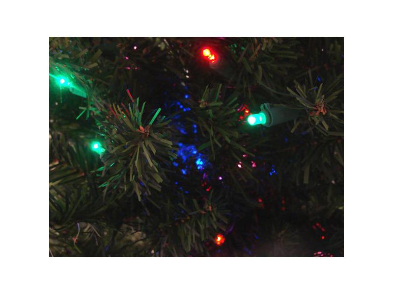 Darice 6' Prelit Artificial Christmas Tree LED Canadian Pine - Multicolor Lights