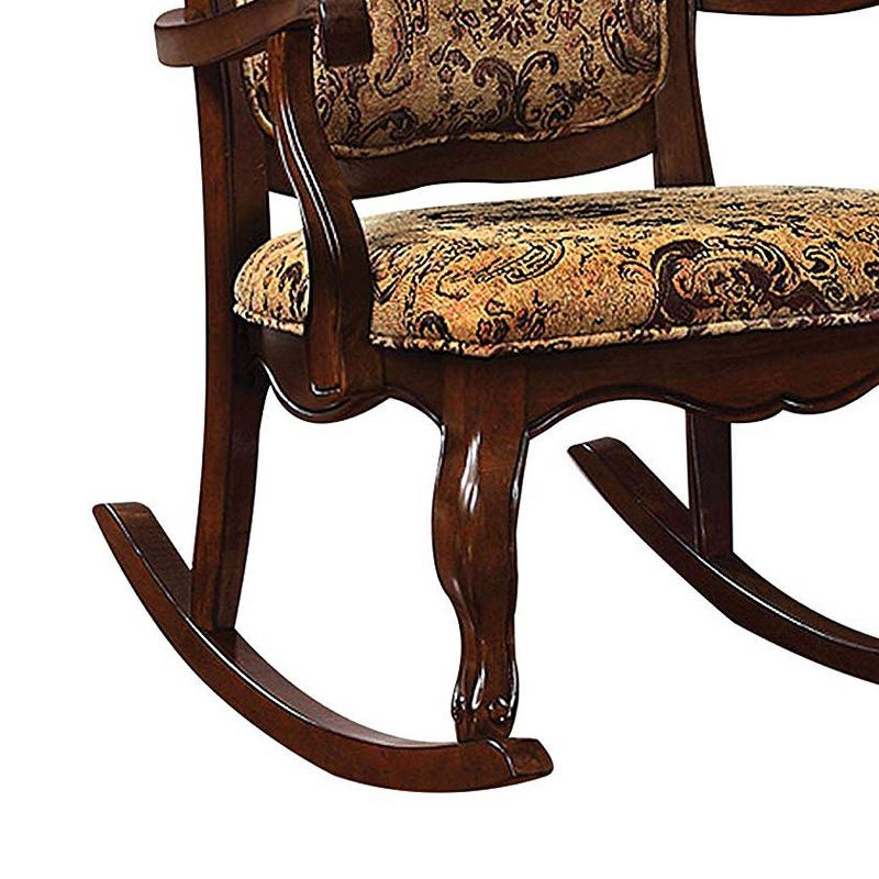 Wooden Rocking Chair Brown - Benzara