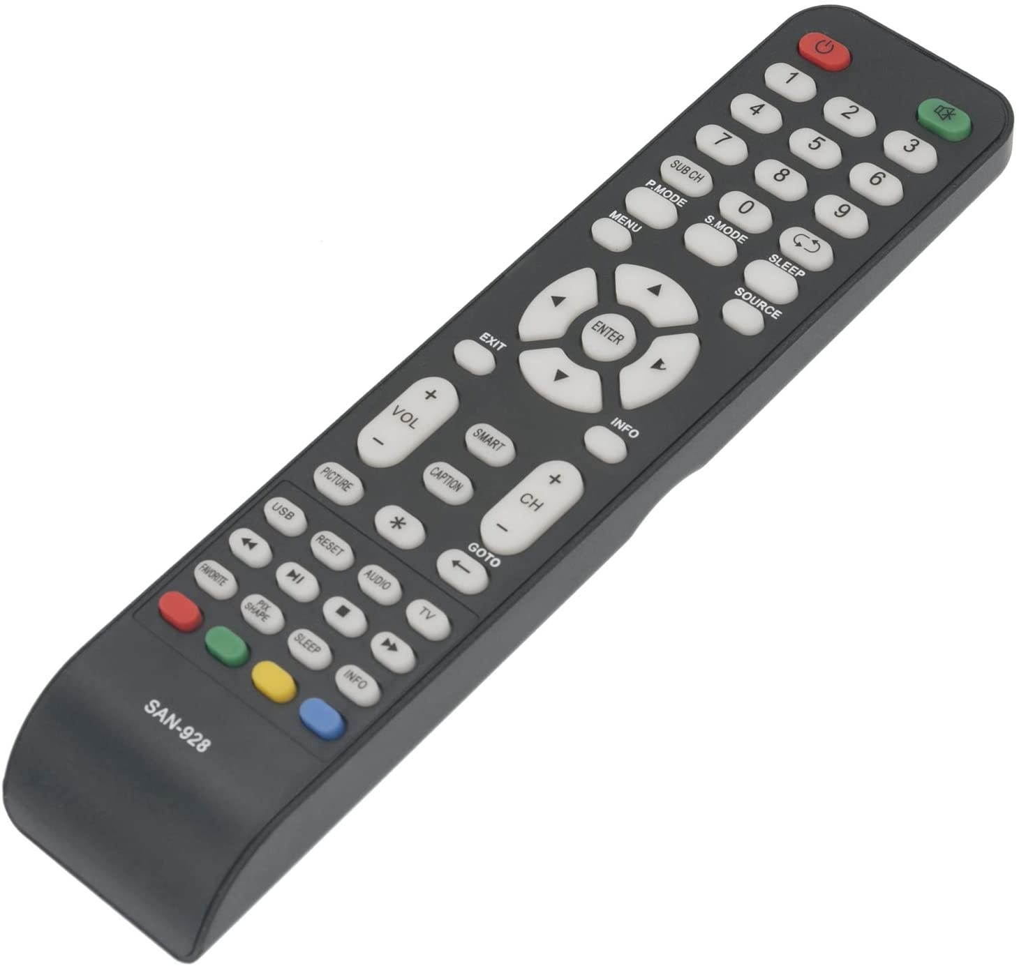 Universal Replace Remote Control fit for Sanyo LED LCD Smart TV NH312UP NH311UP NH316UP NH316UD NH414UD NH432UD GXEA GXGA GXHA GXJA GXFA GXEC GXDB GXCF GXCC GXCB GXCA GXBM GXBG GXBD GXBE MC42NS00