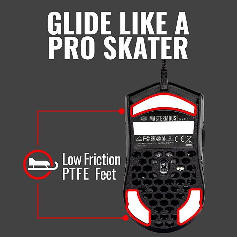 MM710 53G Gaming Mouse with Lightweight Honeycomb Shell, Ultralight Ultraweave Cable, Pixart 3389 16000 DPI Optical Sensor