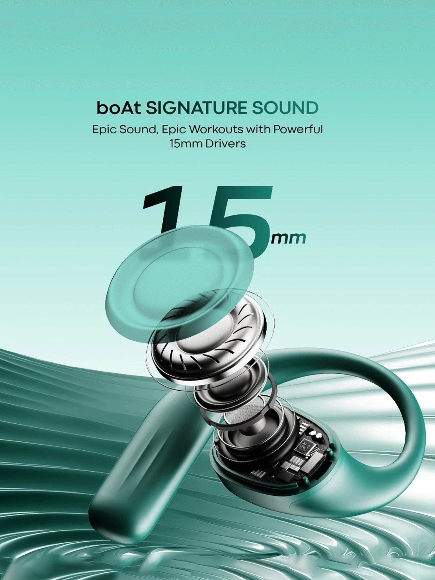 Boat Airdopes ProGear In Ear Bluetooth Earbuds with with 100 Hours Playback (Green)