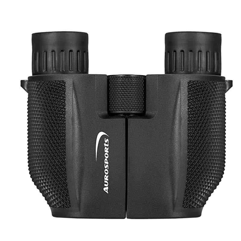 10x25 Folding High Powered Compact Binoculars for Adults Kids With Weak Light Night Vision Clear Binocular for Bird Watching Great for Outdoor Sports Games and Concerts