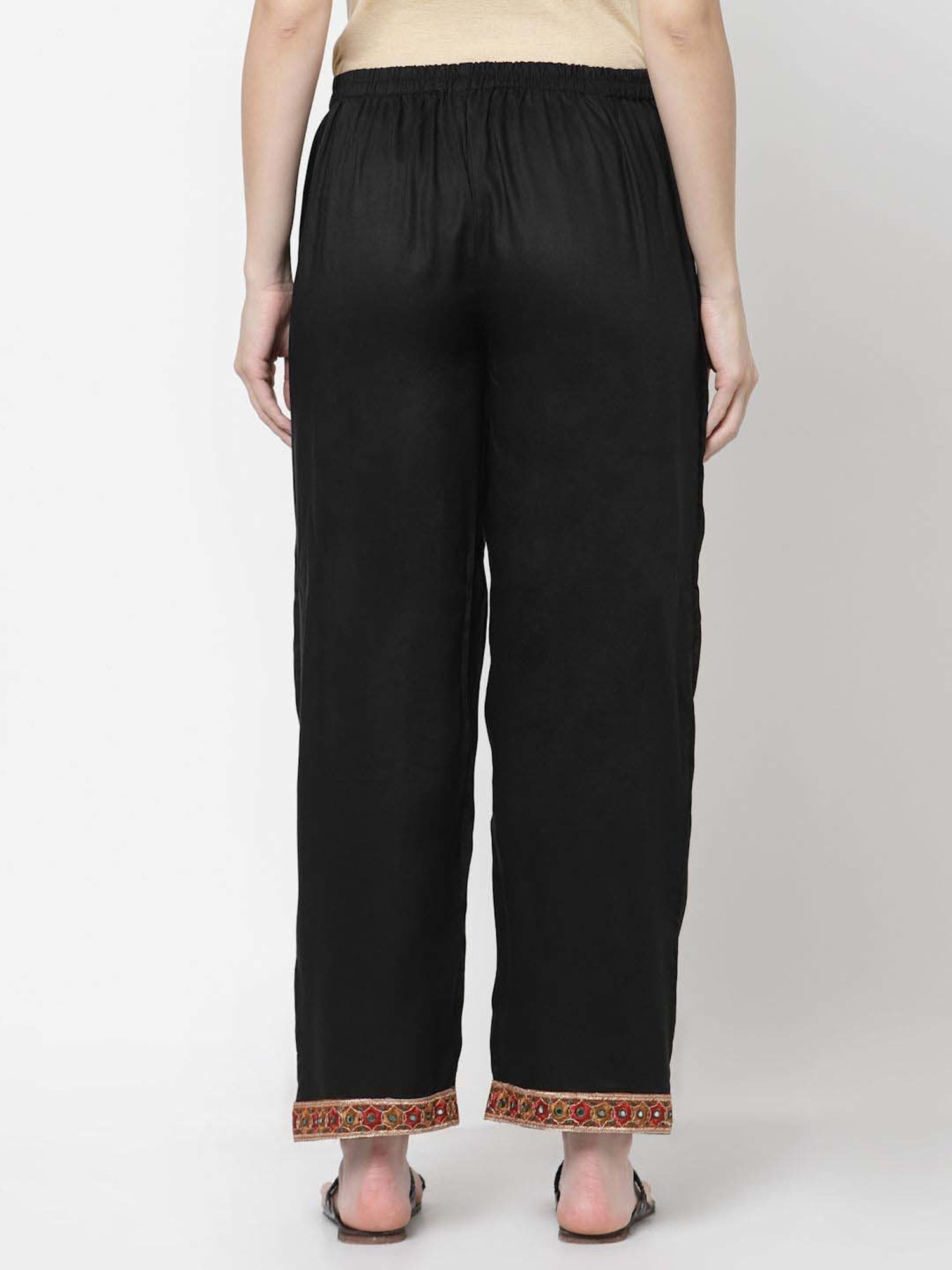 DART STUDIO Black Regular Fit Palazzos