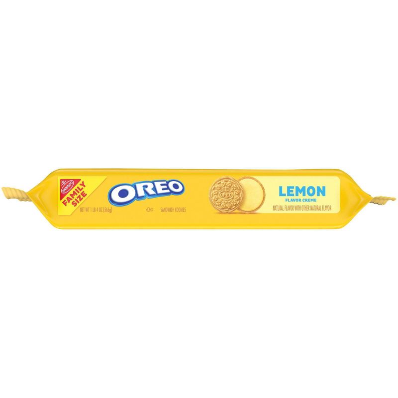 Oreo Lemon Flavor Creme Golden Sandwich Cookies Family Size - 20oz