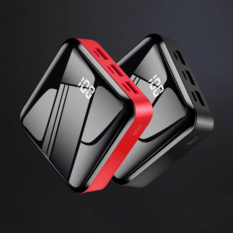 New Arrival Mini qi power bank External Battery Charger 2000000mAh powerbank 3USB Charger with lcd and led power bank