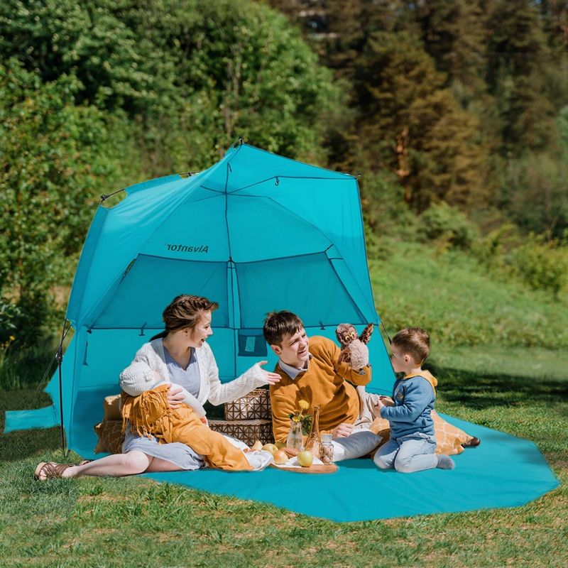 Outdoor Automatic Pop-Up Sun Shelter - Teal - Alvantor