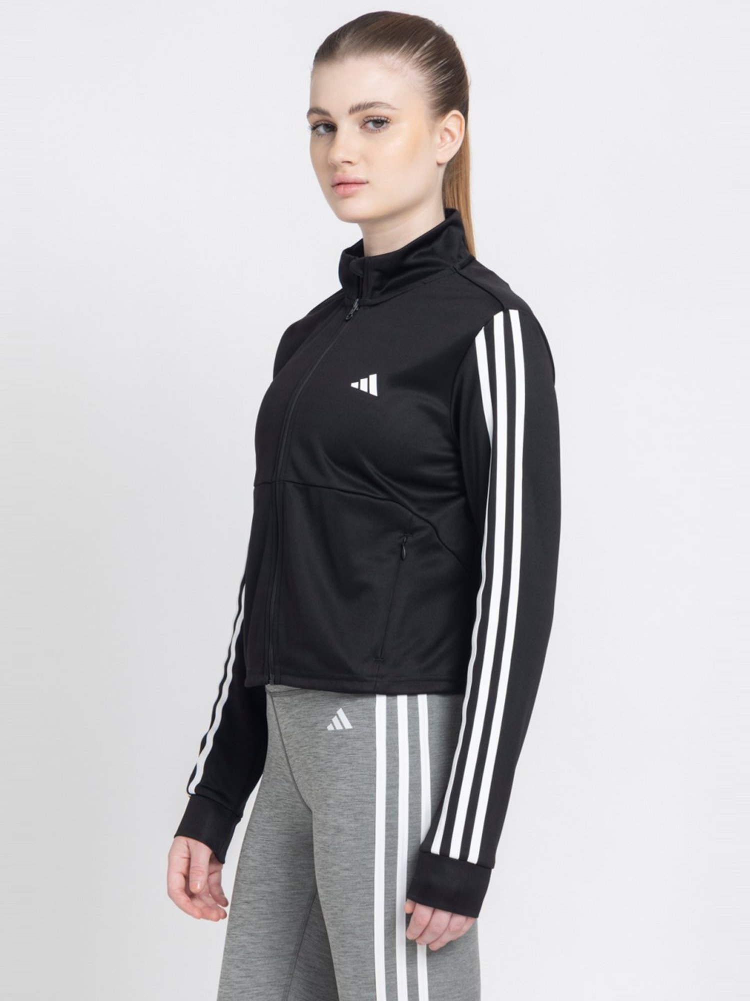 adidas Black Striped Sports Jacket