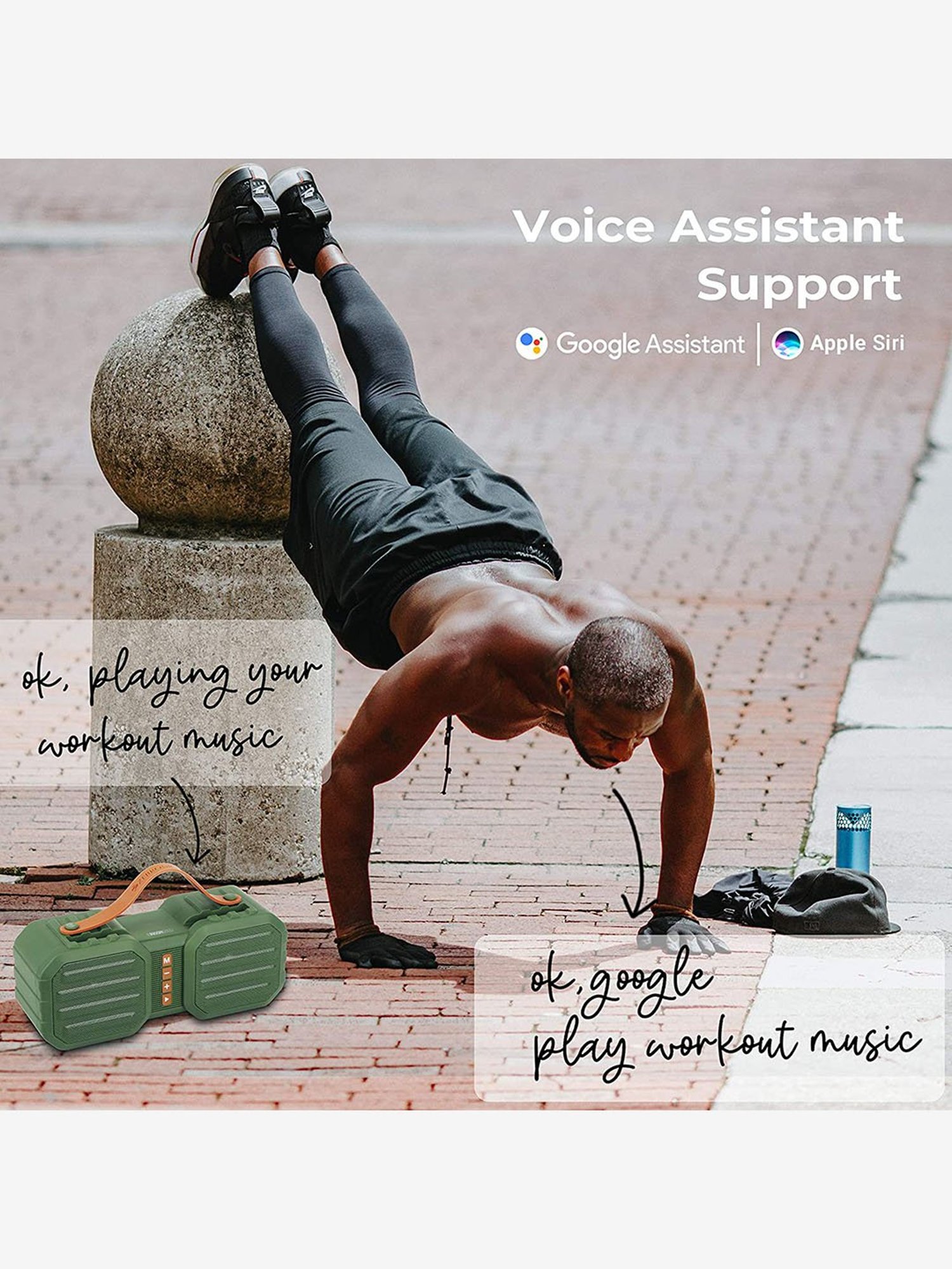 Zebronics Sound Feast 50 14W Portable Bluetooth Speaker (Green)