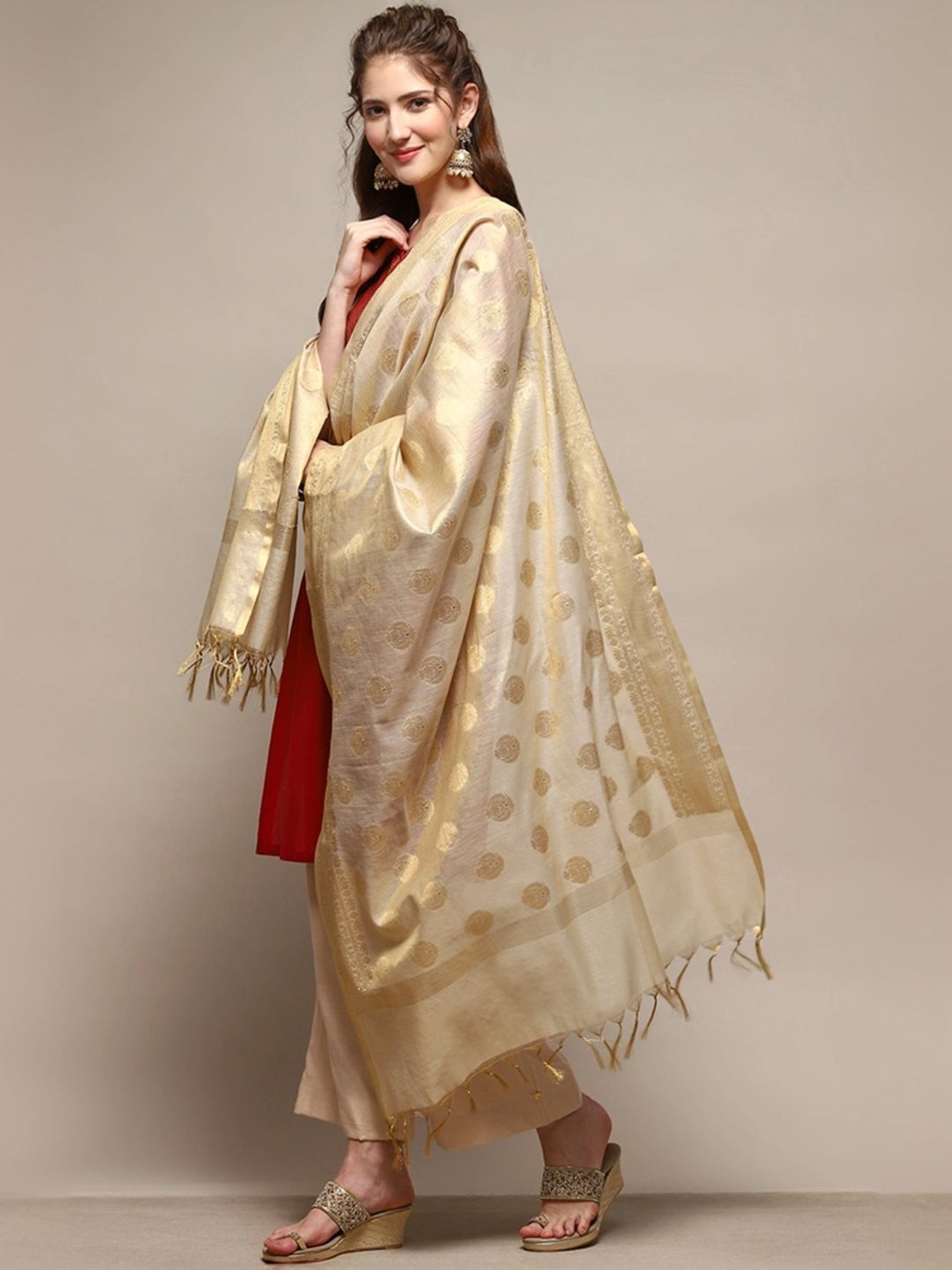 Stylum Multicolor Block Print Dupatta