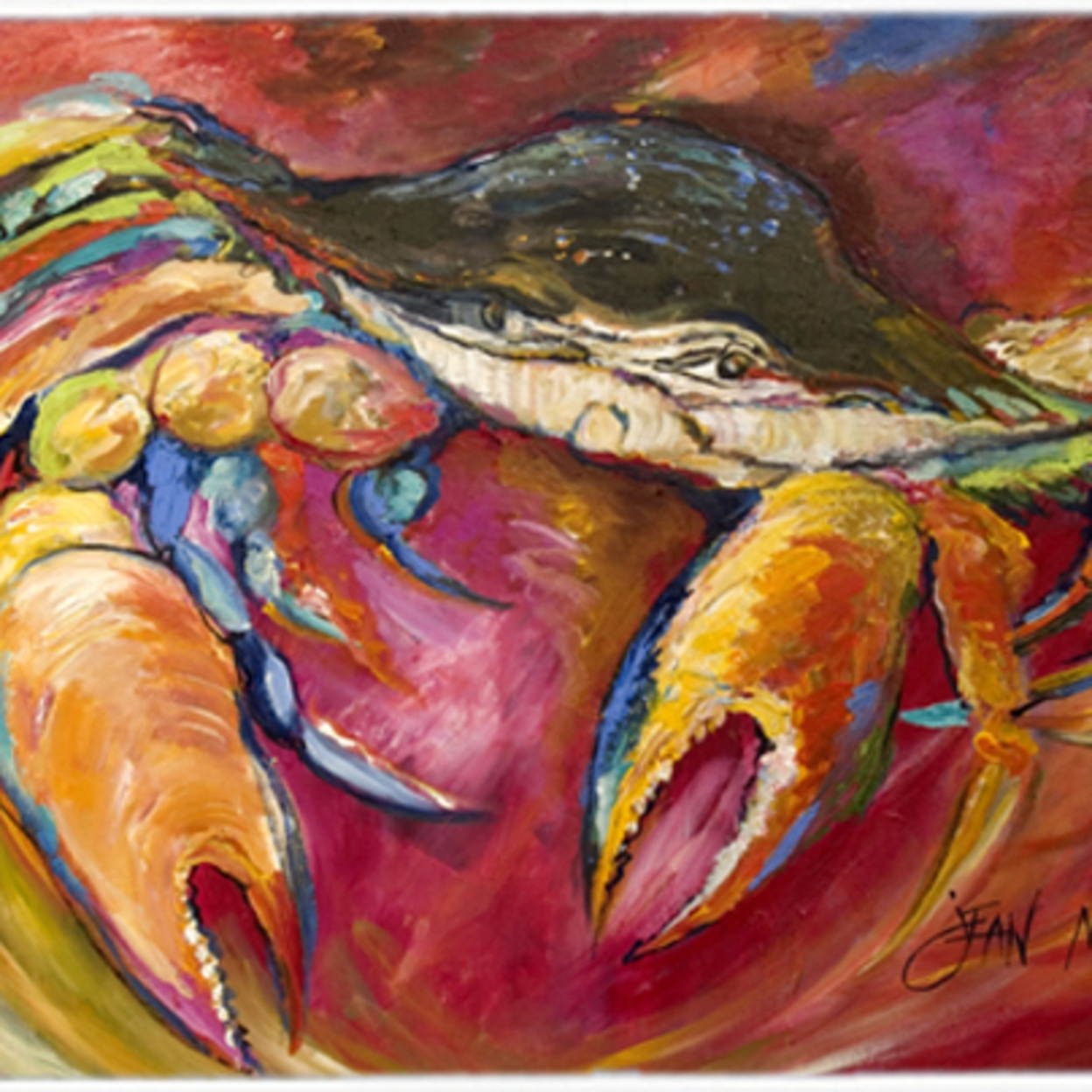 Blue Crab Stars Mouse Pad, Hot Pad or Trivet JMK1105MP