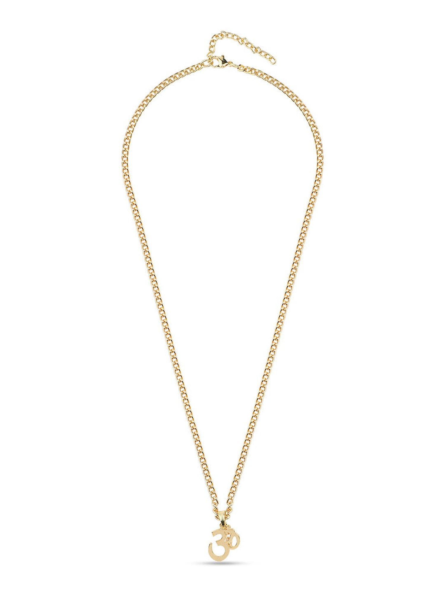 The Bro Code Gold-Plated OM Pendant Necklace for Men