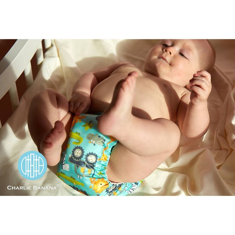 Charlie Banana Reusable All-in-One Diaper - Gone Safari