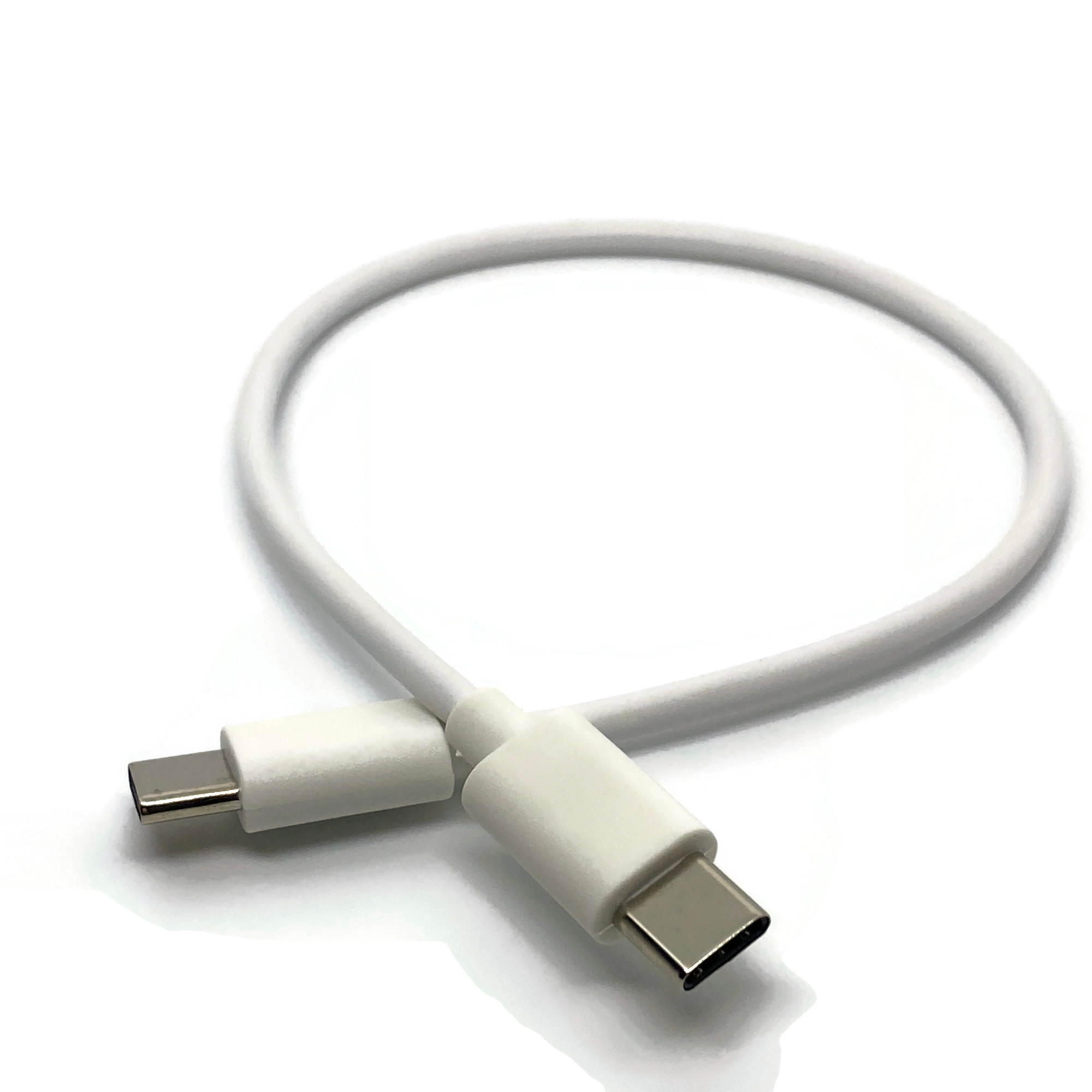USB C to USB C Cable 1ft Type-C Fast Charging Data Cord Short White USB Type C for MacBook, iPad Pro, Samsung Galaxy S21 S20, Note 20, Google Pixel 5