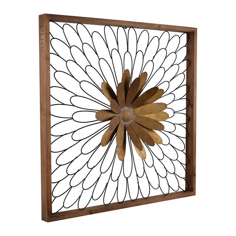 Ashlyn Bloom Wall Decor Gold/Natural - A&B Home