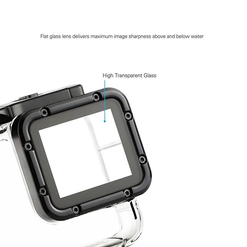 Waterproof Housing Case for GoPro Hero 765 Black Hero 2018 45 Meters Underwater Protective Diving Housing Shell Case with Bracket Accessories for Go Pro HERO7 HERO6 HERO5 Black Cameras