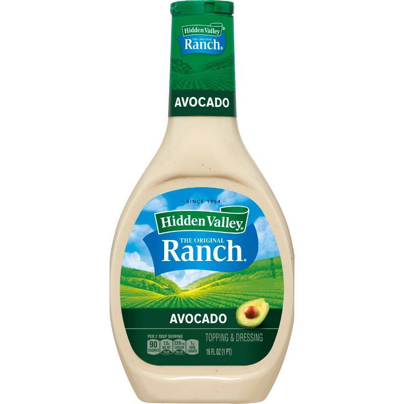 Hidden Valley Avocado Ranch Salad Dressing & Topping - Gluten Free - 16fl oz