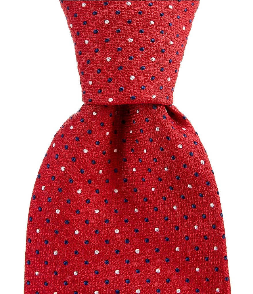 Roundtree & Yorke Big & Tall Carlisle Stripe Traditional 3 3/8#double; Silk Tie