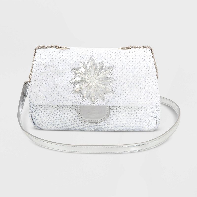 Kids' Disney Frozen Flip Sequin Handbag - Silver/White - Disney Store