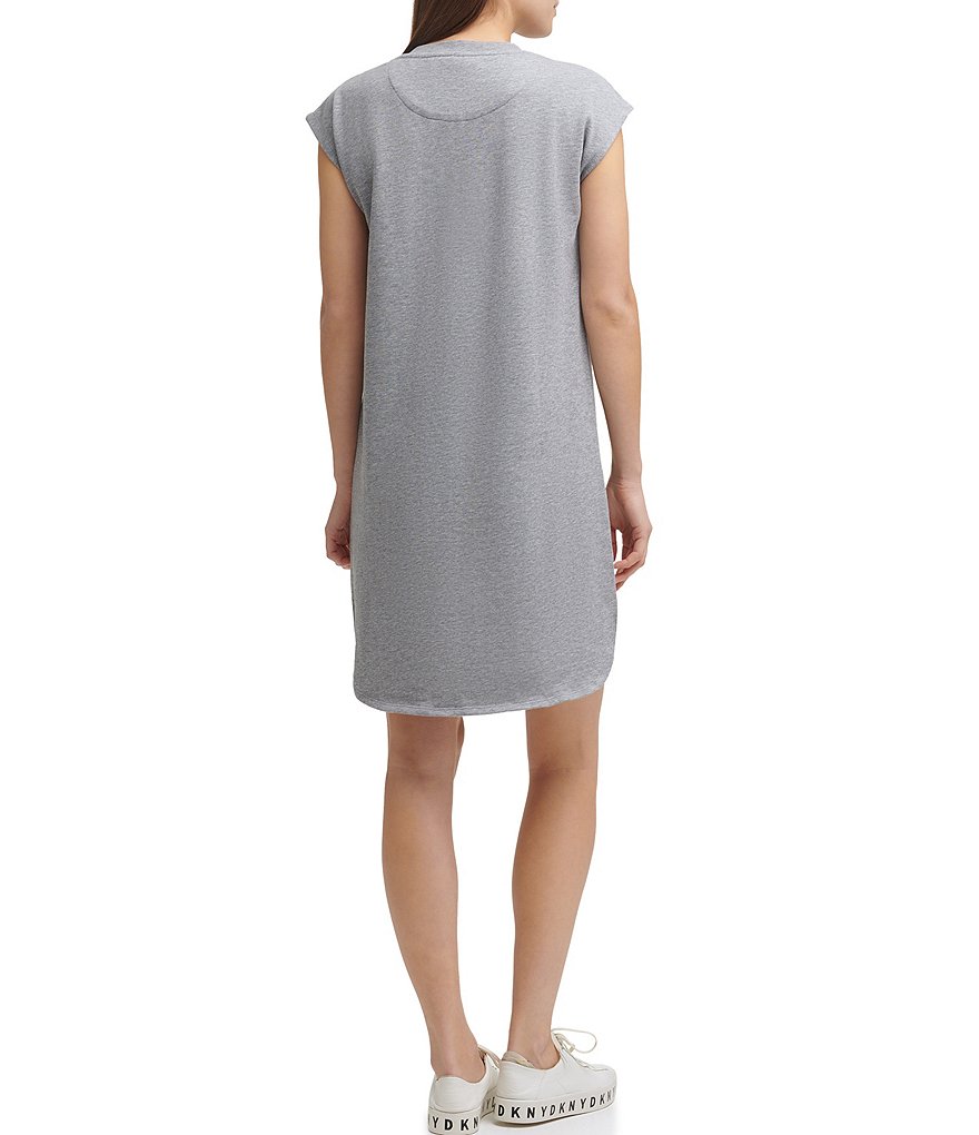 Anne Klein Sport Carlita Jewel Neck Sleeveless Midi Shift Tank Dress