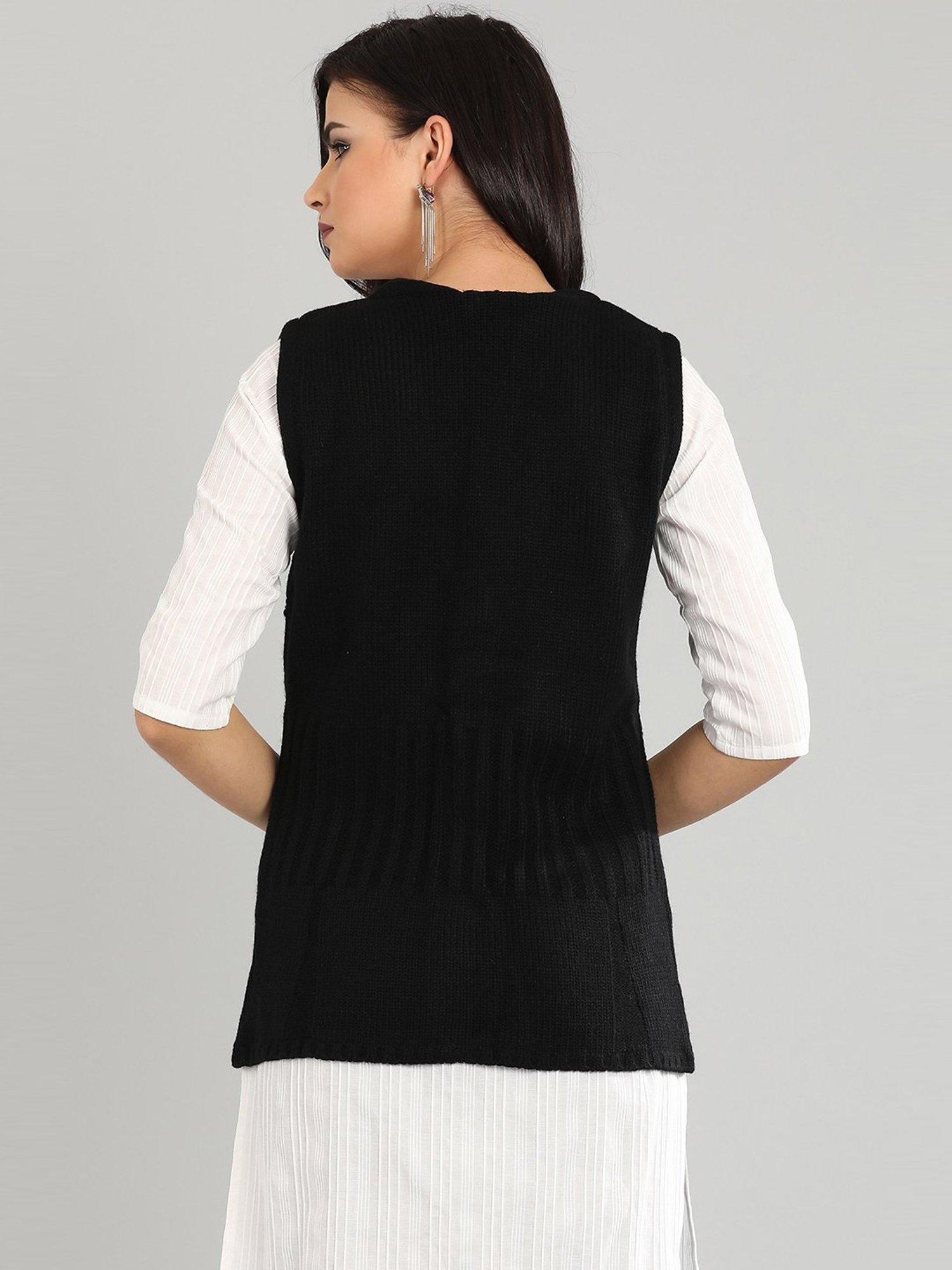 Aurelia Black Regular Fit Cardigan