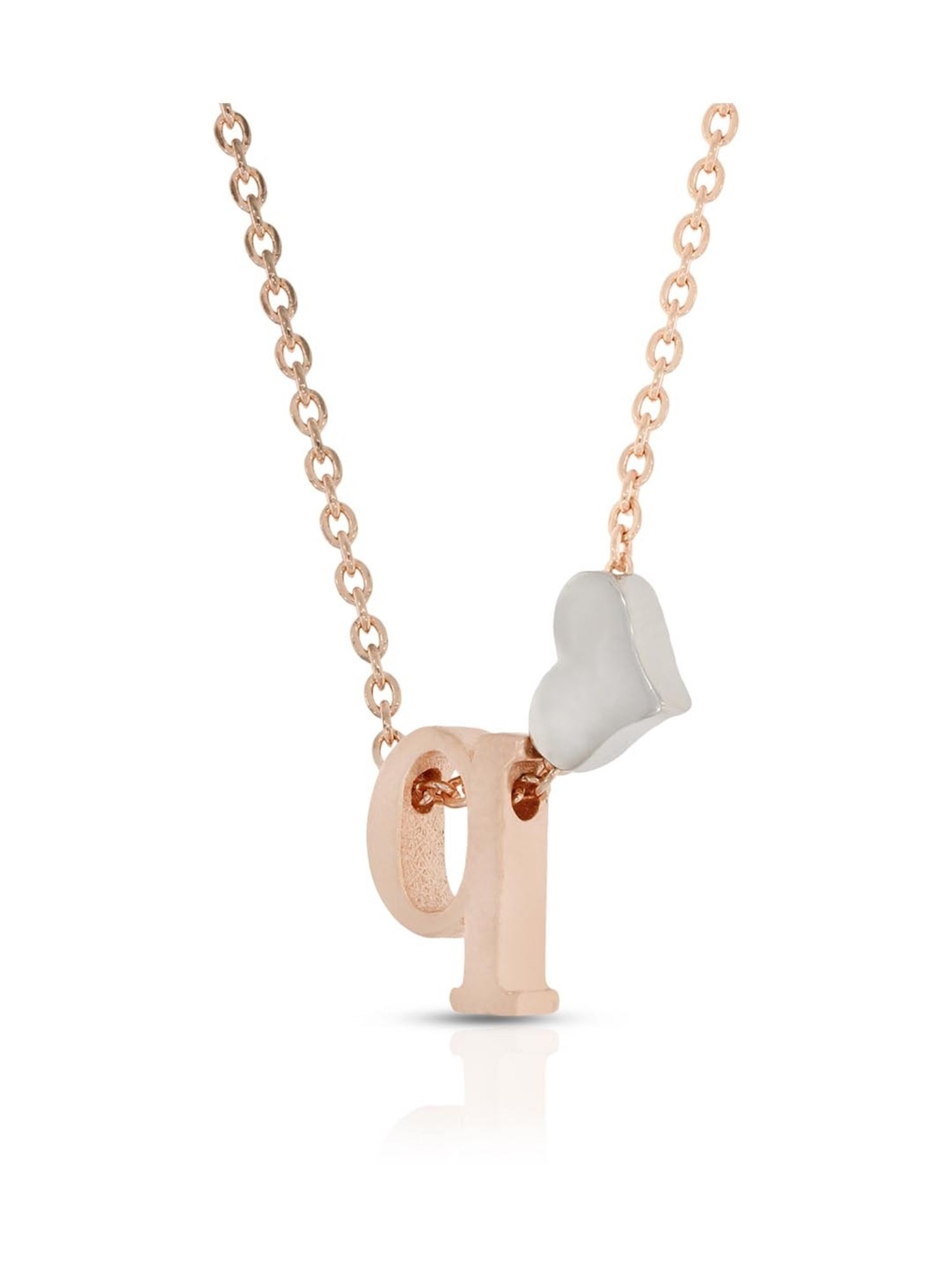 Anayra 92.5 Sterling Silver Initial Letter Charm Pendant without Chain for Women